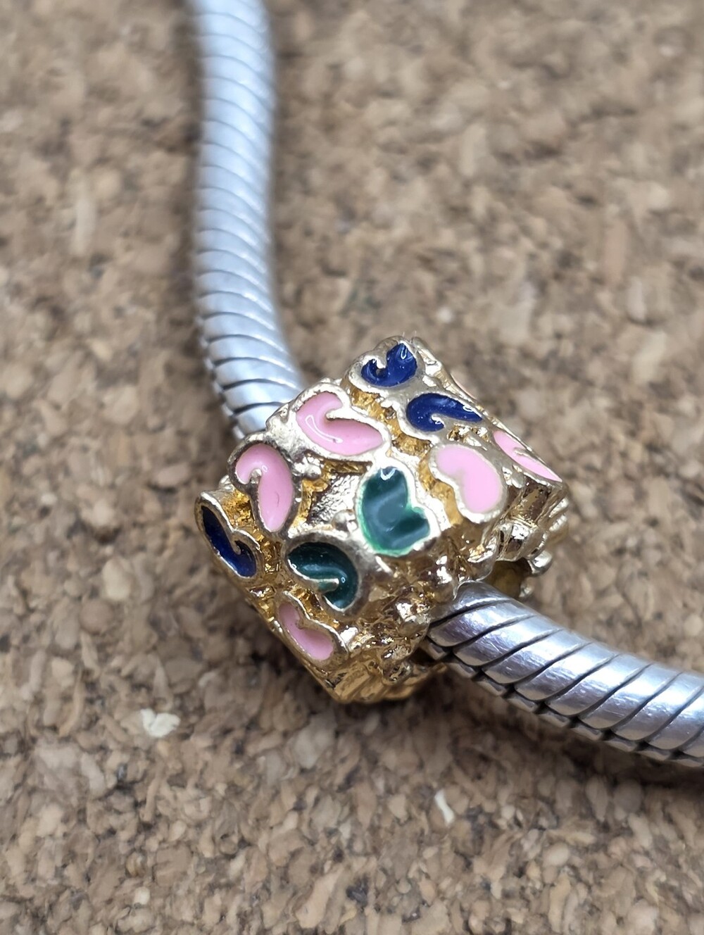 5/$25 ❤️ GOLD PINK BLUE GREEN BUTTERFLY SPACER CHARM FOR PANDORA